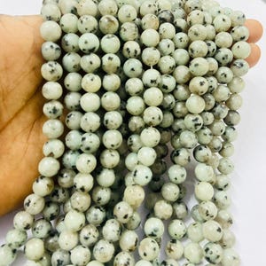 AAA Natural Kiwi Jasper Beads Genuine Round Ball Gemstone 6mm 8mm 10mm 15&quot; Inch Strand Round Jasper Balls