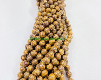 Bracciale in diaspro rosso naturale - 6/8 mm - Qualità AAA - Italia