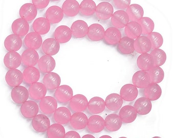 Natuurlijke roze Jade kralen gepolijst ronde 15 inch strand groothandel edelsteen 6 mm, 8 mm, 10 mm gladde ronde kralen