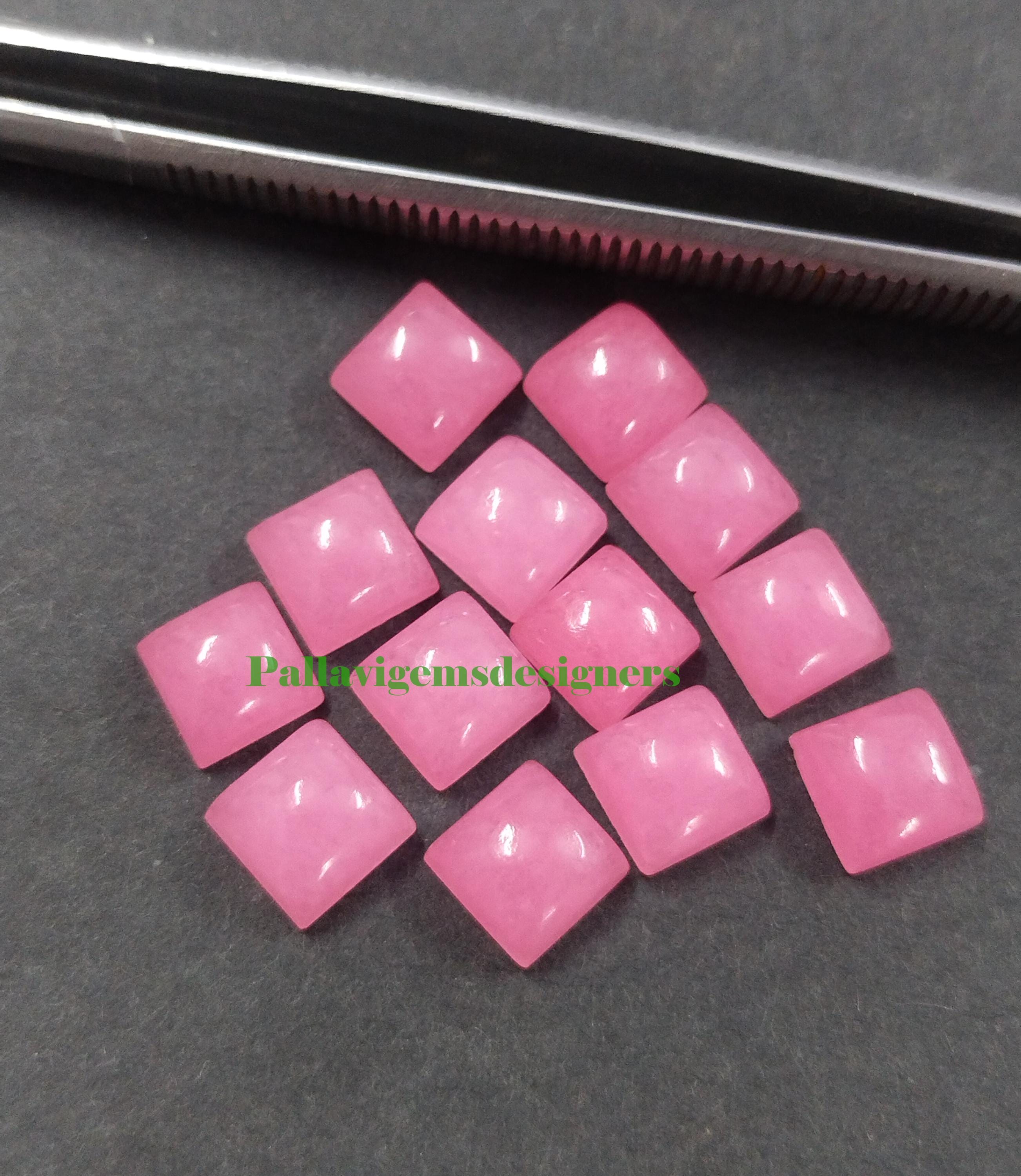 天然ピンク翡翠ルース キャリブレーション済み 宝石 スクエア