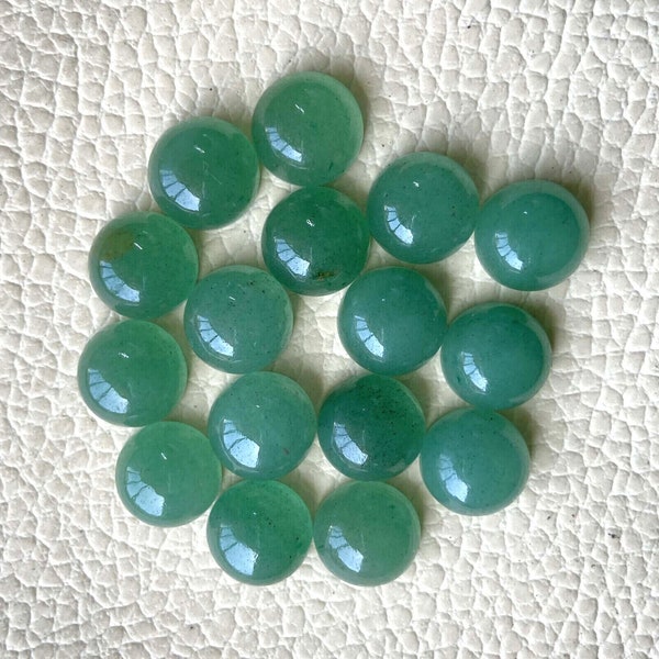 3mm to 30mm AAA Green Aventurine Round Cabochon AAA Quality Loose Gemstone Calibrated Sizes Gemstone for jewelry making