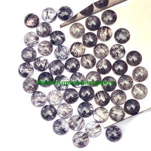 Top-Qualität natürliche schwarze Rutil kalibriert lose rund für Schmuck entwerfen Edelstein Größe 3,4, 5, 6, 7, 8, 9, 10 mm
