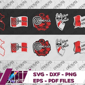 Pacchetto Perù SVG, Perù SVG, Perù desing, file per il taglio Svg, Dxf, Png, Eps, Pdf per cricut, plotter e stampaggio.