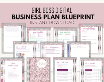 Digital Business Planner Blueprint for Girl Boss (PDF)