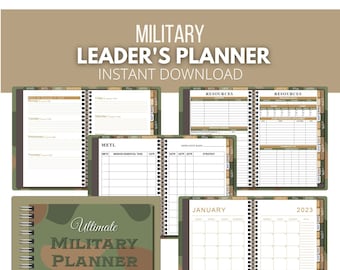Military Planner, Leader planner, Digital Planner, Goodnotes, iPad planner, PDF planner, Army, Marine Corps, Navy, Air Force, Space Force