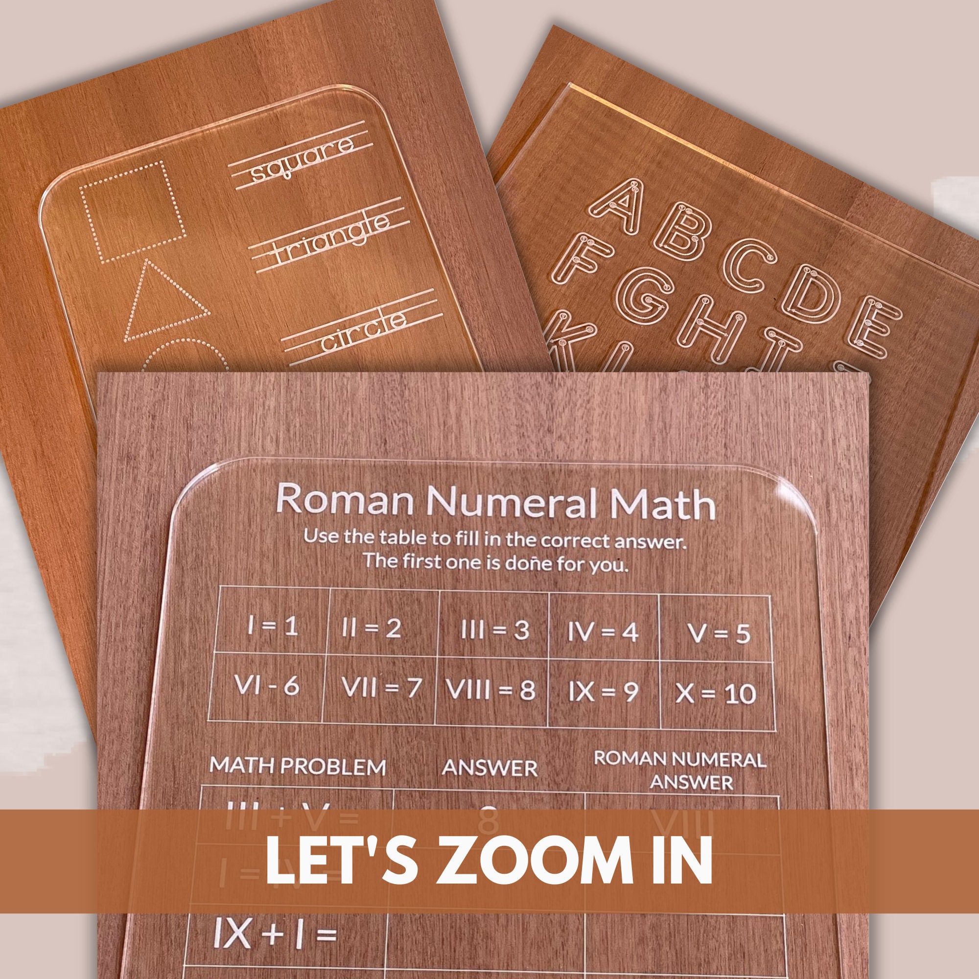 Learn Letters Numbers Shapes, Laser Engrave SVG File (digital Download ...