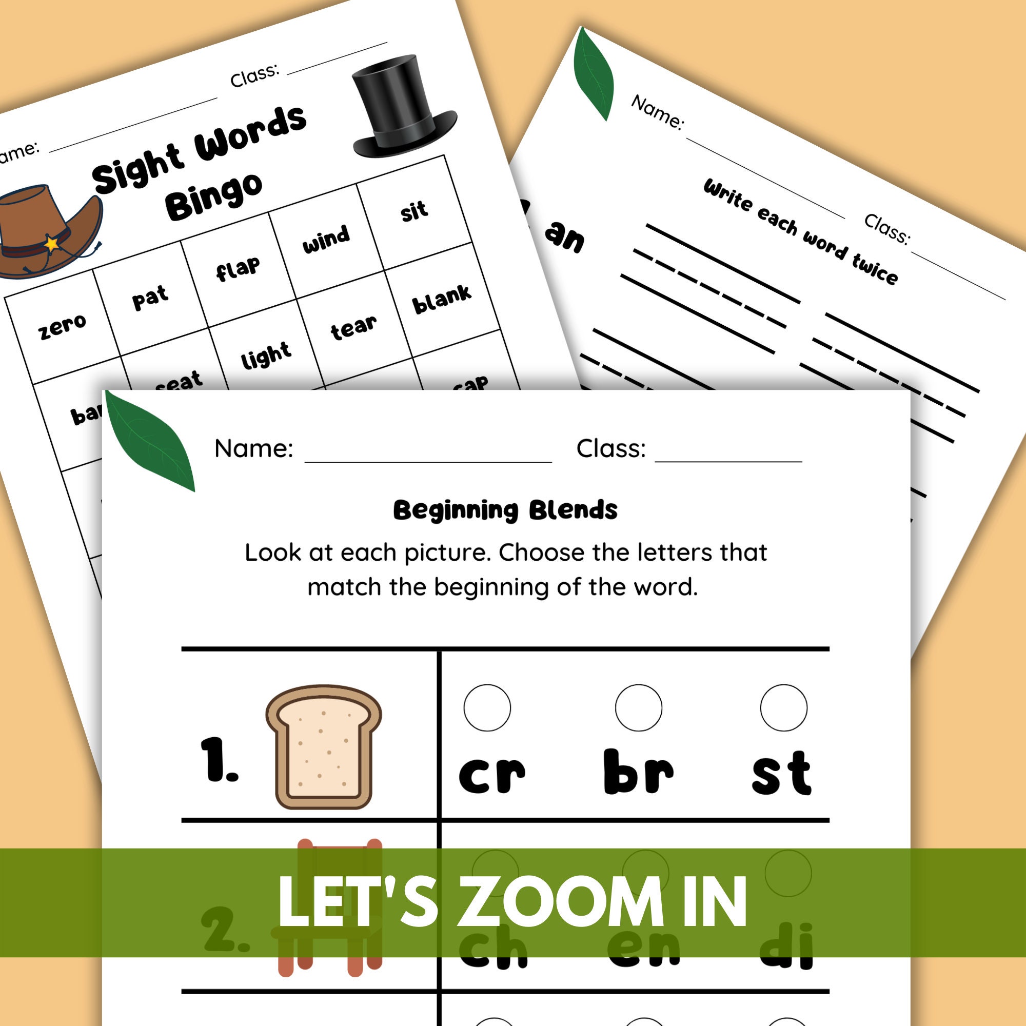 Learn to Spell Workbook, Kindergarten Worksheets, Spelling Workbook