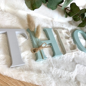 Wooden letters for the nursery door