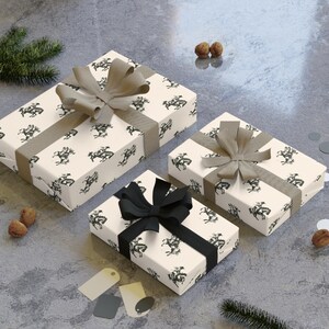 Rotoli di carta da regalo, carta da regalo a tema western con cavallo imbizzarrito per Natale, confezioni regalo per le feste da cowboy, carta da regalo da rodeo, cowgirl