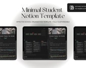 Student Notion Template, Notion Template for College Students, Notion Planner, Notion Template, Notion Habit Tracker, Notion Digital Planner