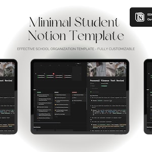 Szablon Notion dla studentów, Szablon Notion dla studentów college'u, Planer Notion, Szablon Notion, Śledzenie nawyków Notion, Cyfrowy planer Notion