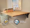 Free Shipping: Laundry Folding Table, Custom Fold Up, Water Resistant, Space Saving, Pop-up Solid Wood Table, Folding Station, Mud Room