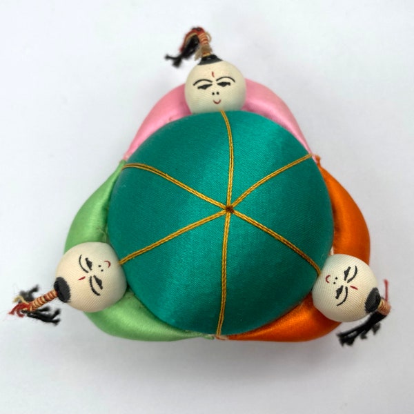 Vintage Silk Asian-Inspired Pincushion—Unused