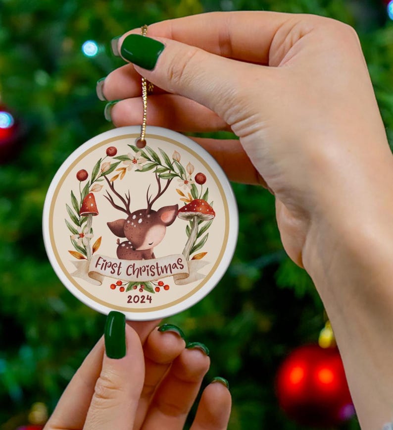 Baby's First Christmas Ceramic Tree Ornament Perfect Gift for New