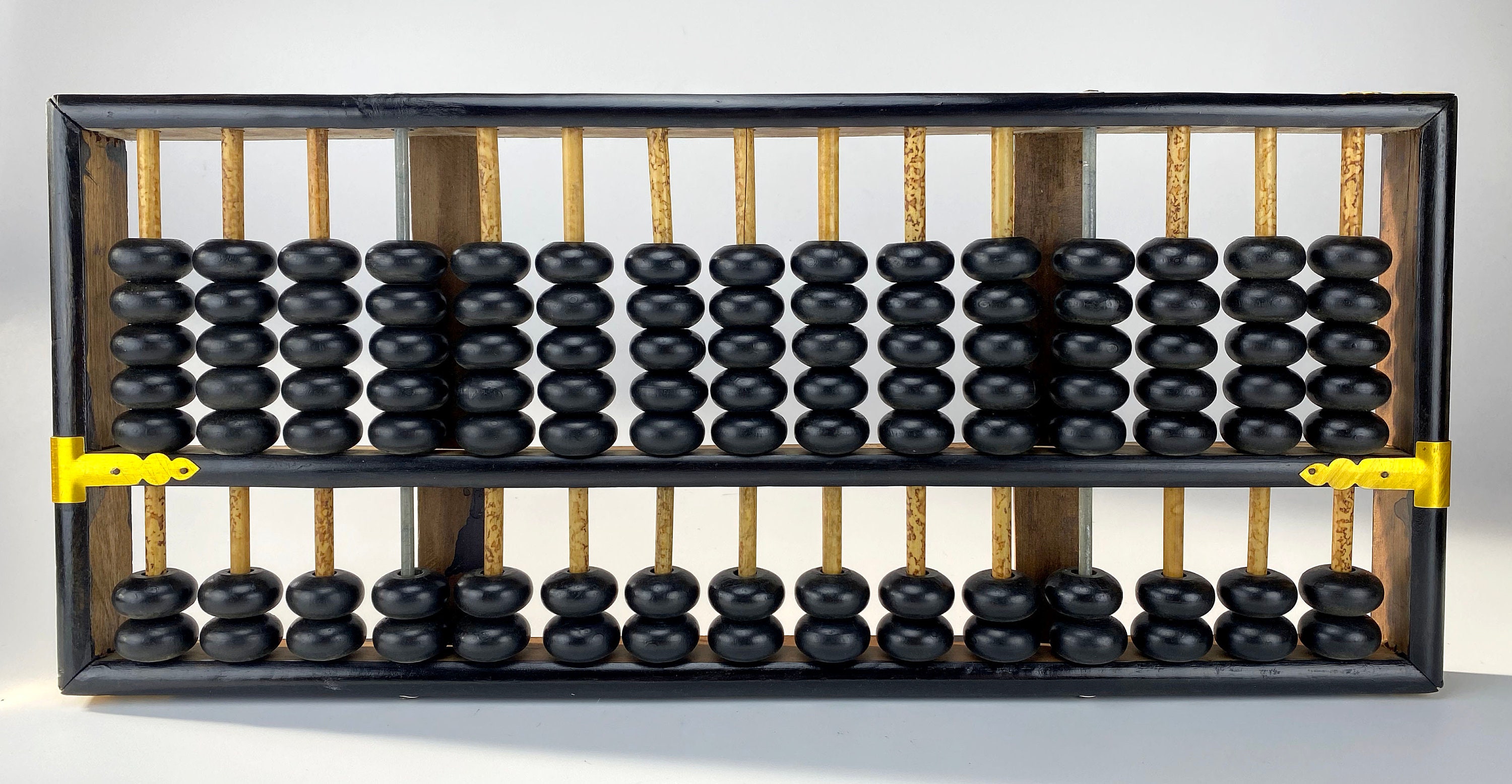 Large Antique 15 Rod Abacus w/ Instruction Book — Lotus Brand — Made in Peoples Republic of China—Excellent Condition