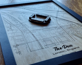 The Den Wall Art: Legno inciso al laser, regalo del Millwall FC