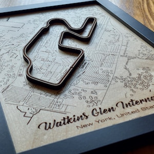 Watkins Glen International Wall Art | WeatherTech 240 | Laser Engraved Wood