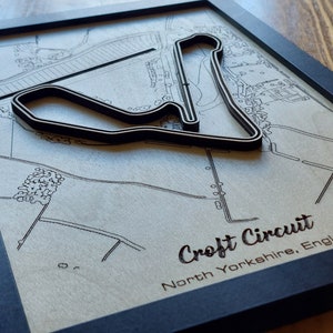Croft Circuit-muurkunst | BTCC | Lasergegraveerd hout