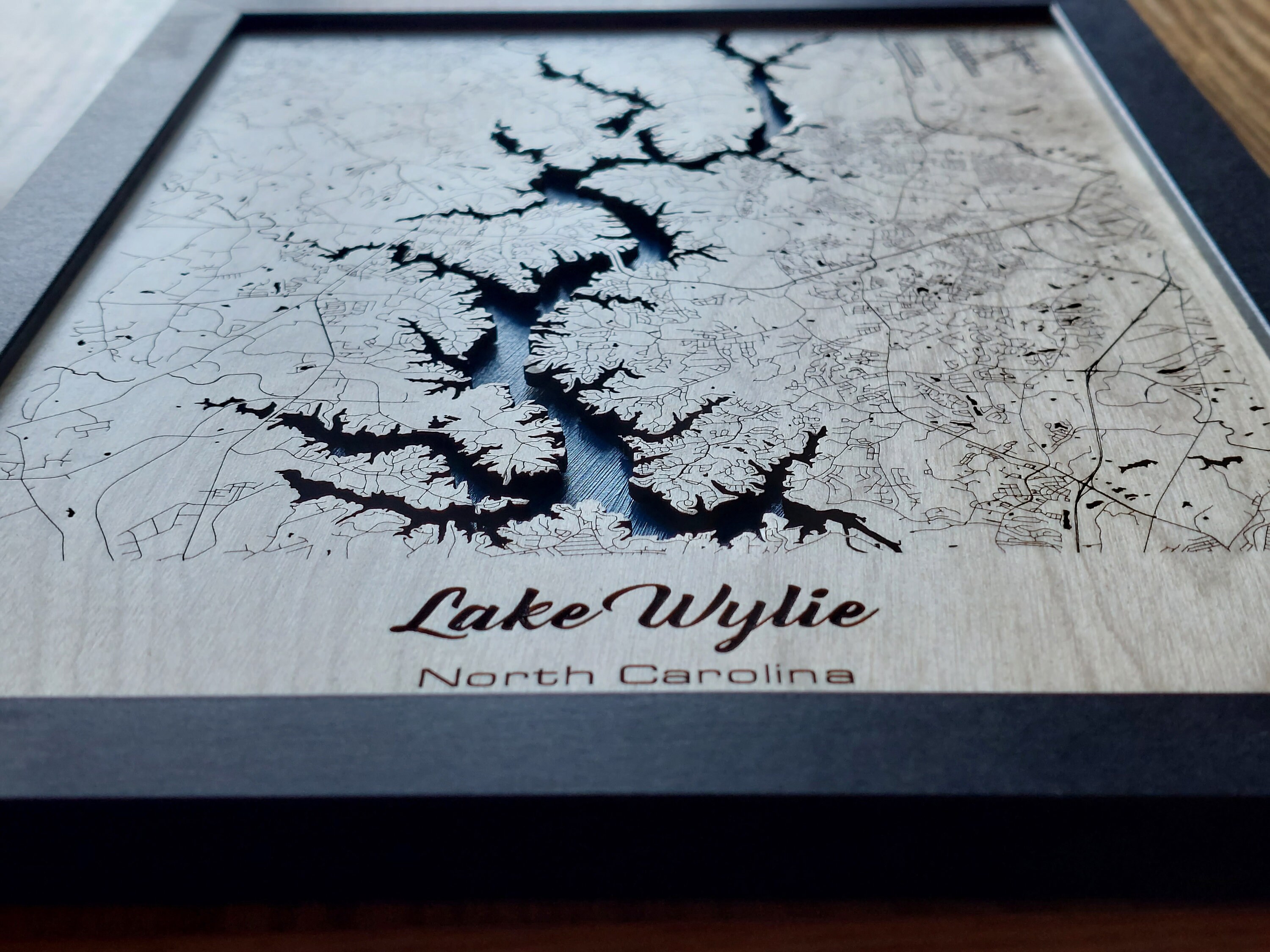 Lake Wylie Wall Art North & South Carolina 3D Multi Etsy