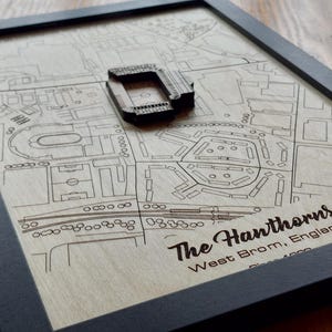De meidoorns muurkunst | West Bromwich Albion FC | Lasergegraveerd hout