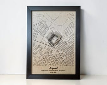 Decorazione murale dello stadio di Anfield: legno inciso al laser, regalo del Liverpool FC