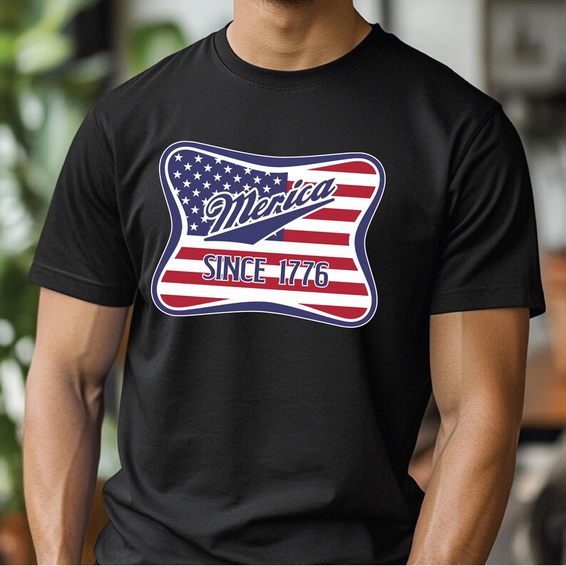 Merica Since 1776 SVG, Retro American Flag 4th of July PNG (digital ...
