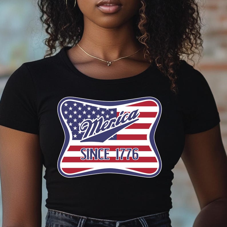 Merica Since 1776 SVG, Retro American Flag 4th of July PNG (digital ...