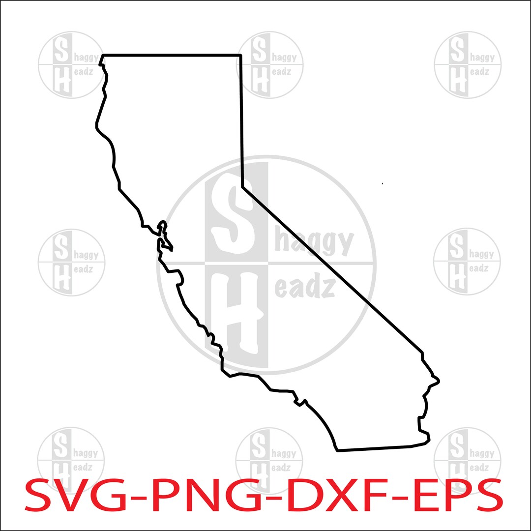 California Outline Svg California Cut Files California Clip Art ...