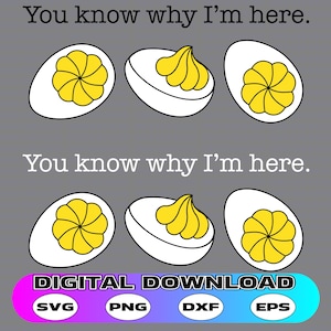 You know why I'm here svg, Deviled Egg svg, funny thanksgiving svg, retro fall svg, Thanksgiving svg, png, cricut cut file and sublimation