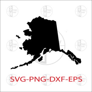 Svg de l'Alaska | Fichiers découpés Alaska | Clipart Alaska | Carte de l'Alaska svg | Alaska png