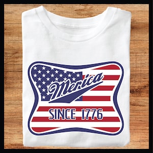 Merica Since 1776, Independence Day, 4th of July, July 4th, American Flag, Eagle, Beer, Patriotic SVG PNG
