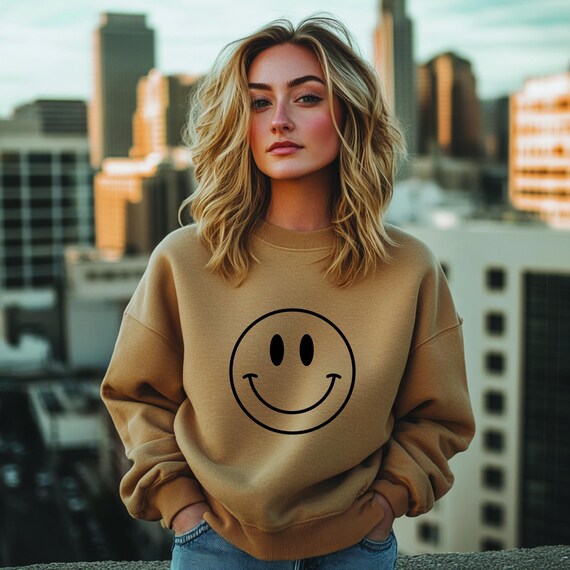 Classic Smiley Face Svg, Smiley Face Png, Happy Svg, Just Smile