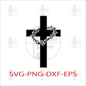 Cross with Crown of Thorns svg | Cross svg | Crown of Thorns svg | Easter svg | He is Risen svg| Resurrection svg