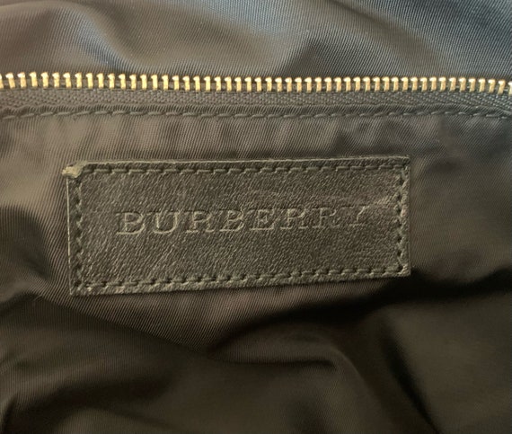 BURBERRY Grey Beat Check Canvas and Leather Belte… - image 6