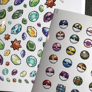 Tiny Pokeball- en Evolution Stone-stickers: perfect voor bovenladers