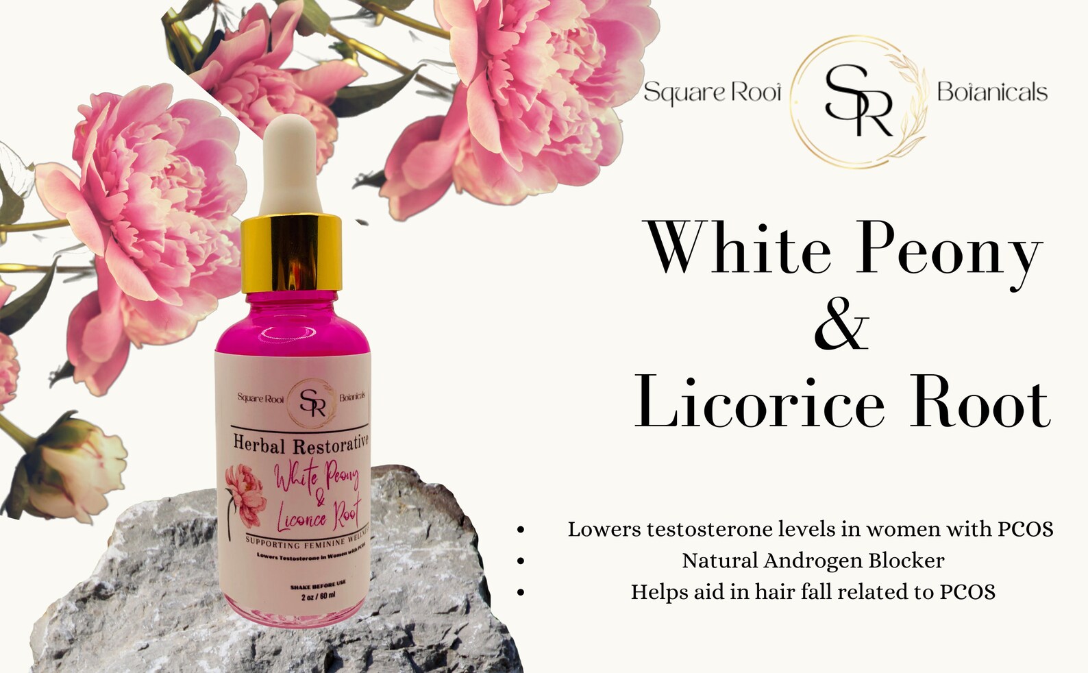 Organic White Peony and Licorice Root Tincture PCOS FEMININE Etsy