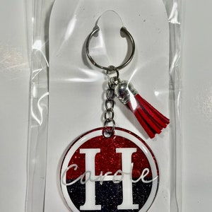 Handcrafted Glitter Sparkle Resin Keychain Personalized Custom Name ...