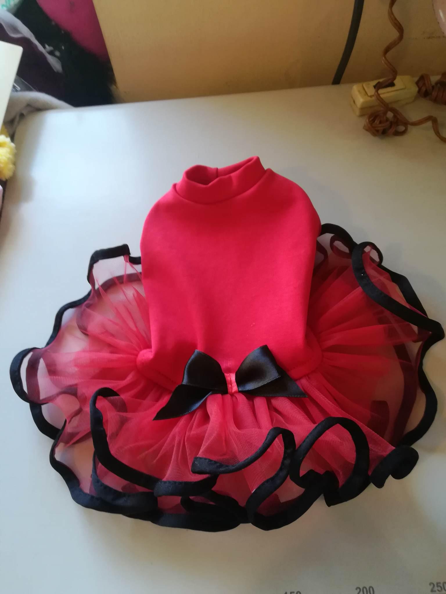 Pretty Handmade Dog Dress,Tutu Skirt for Your Pet, Ribbon, Tull, Cotton and Elastane,