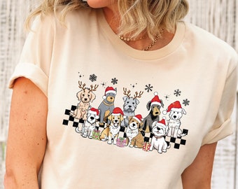Christmas Dog Shirt, Santa Dogs Sweatshirt, Holiday Family Shirt,  Christmas Puppies T-Shirt, Dog Lover Sweatshirt, Santa Paws Shirt
