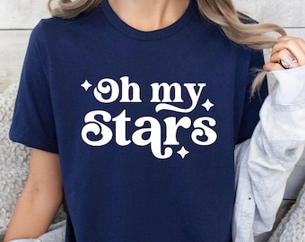 Oh My Stars Shirt, 4th of July Gift, America Lover T-shirt, Womens Fourth of July Shirt, Vintage America Tee, Independence Day, Memorial Day