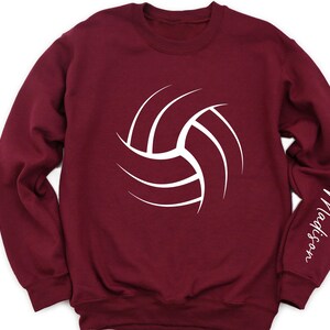 Personalized Volleyball Sweatshirt, Volleyball Mom Sweatshirt, Volleyball Tee, Game Day Volleyball, Gift For Volleyball Player, Gift for Her, Game Day Shirt,  Volleyball Tee Gift, Sport Lover Shirt, Mothers Day Gift