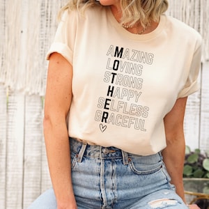 Mother Shirt, Awesome Mother, Mother's Day Gift, Cool Mom Gifts, Cute Mom Shirt, Minimalist Design, Gift for Wife, Mothers Day Shirts