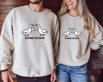 Goose Bumps Shirt, Silly Goose Gift T-shirt, Funny Goose Outfit, Goose Lover Girl Tee, Goose Couple Sweatshirt, Sarcastic Goose Women Hoodie