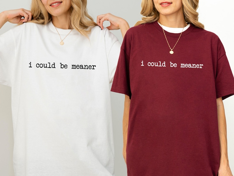 I Could Be Meaner Shirt, Funny Gift For Women, Womens Sarcastic Shirt, Funny Quote Shirt, Trendy Meme Shirt, Humorous Shirt, Sarcastic Tee