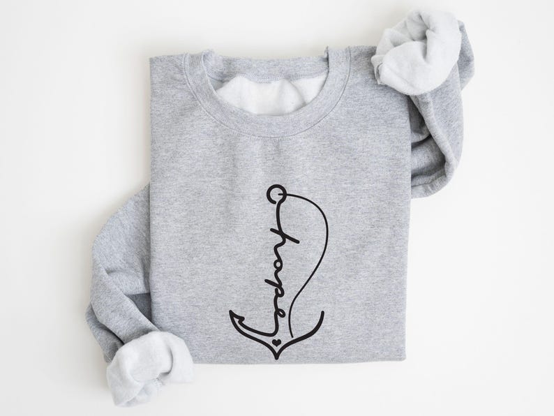 Hope Shirt, Hope Anchor Shirt, Religious Gift, Church Shirt, Minimalist Shirt, Christian T Shirt, Summer Shirt, Beach Shirt, Faith Shirt