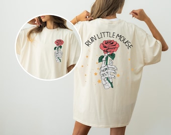 Run Little Mouse Tshirt, Bookish Shirt, Haunting Adeline Shirt, Book Lover Shirt, Dark Romance Merch, Smut Reader, Rose Shirt, Reading Shirt