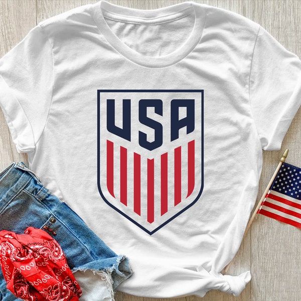 USA Soccer Team Logo Shirt, World Cup Usa Shirt, 4th of July Shirt, USA Flag Sweatshirt, Womens 4th of July, Memorial Day, Independence Day