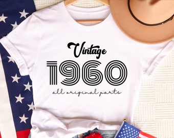 Vintage 1960 Shirt, Vintage Birthday Shirt, 62nd Birthday Shirt, 62nd Birthday Gift, Retro 1960 Shirt, Custom Birthday, Personalized Gift