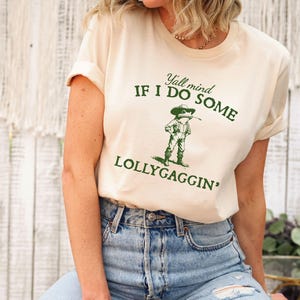 Y&#39;all Mind If I Do Some Lollygaggin&#39; Sweatshirt, Funny Sweatshirt, Vintage Retro Graphic Lollygagging Shirt, Frog Shirt, Trendy Funny Gift