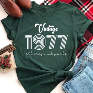 Vintage 1977 Shirt, 1977 Birthday Shirt, 45th Birthday Shirt, Retro 1977 Shirt, Custom Birthday Shirt, Personalized Gift,Birthday 1977 Shirt